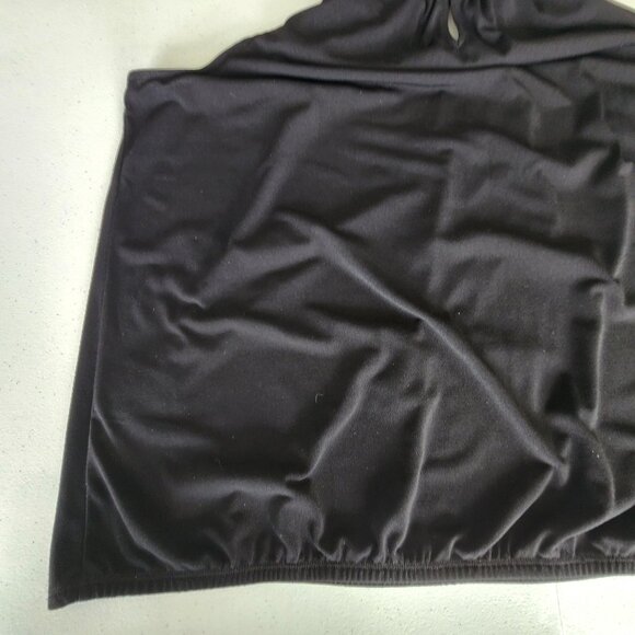 INC Black Halter Top, Multi-color Sequin Flowers, Bubble Hem, Plus Size 2X - Picture 11 of 15